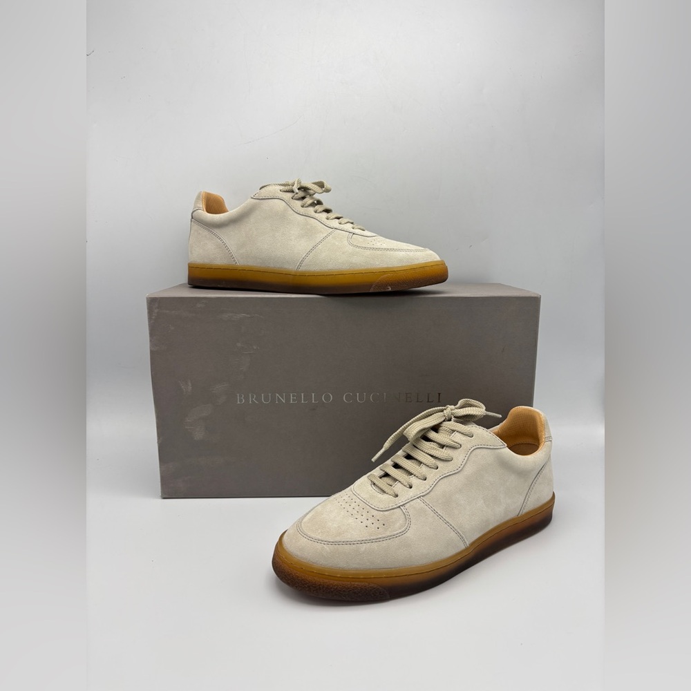 Brunello Cucinelli Cream Tan Sneakers